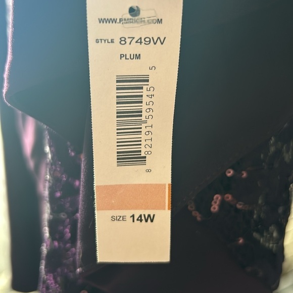 R&M Richards Knee-Length Dress and Sequined Poncho Set - Plus - Picture 6 of 6